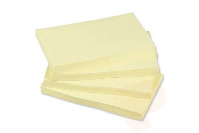 Popular Sticky Notes 125 x 75mm Yellow Pk12