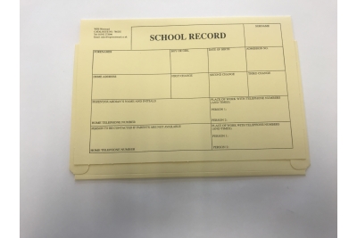School Student Record Folder Cream pk 50