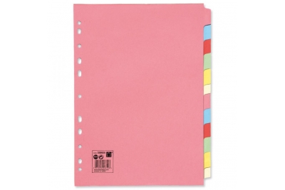 A4 Subject Dividers 12 Tab Coloured
