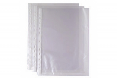 Premium Punched Pockets 60 Micron  A4 Heavy Duty Pk 100 