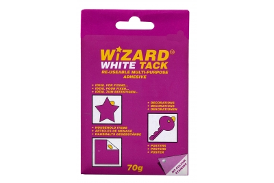 Wizard White Tack Adhesive 70g Pk10