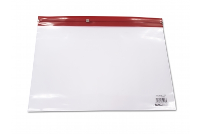 Popular Zip Wallets A4 Plus (370 x 255mm) Red Pk 25